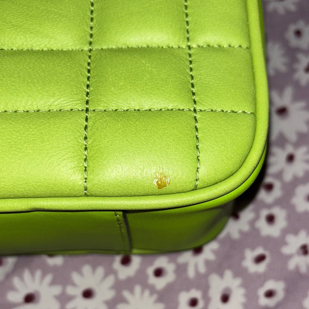 Michael Kors Lime Green Quilted Crossbody Bag - Picture 4 of 5